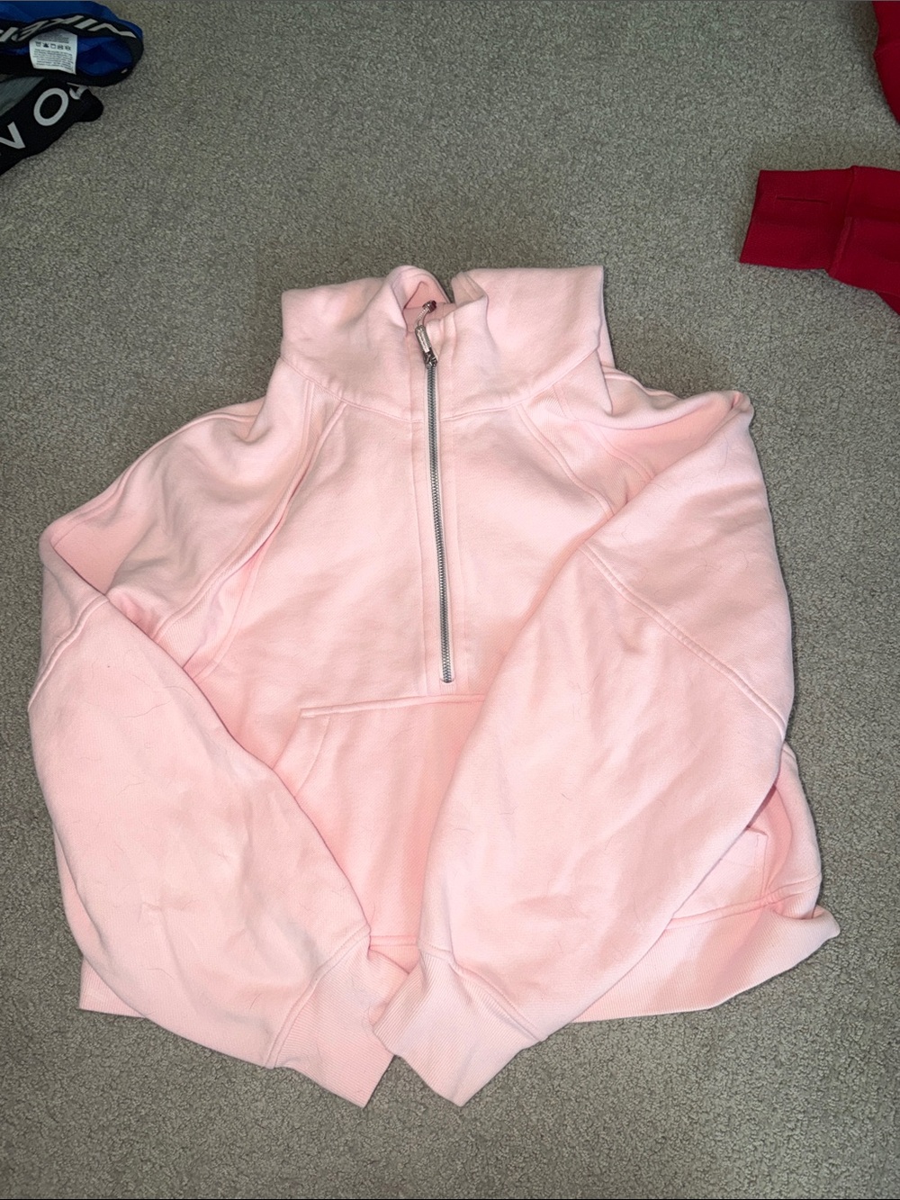 lululemon athletica Light Pink Quarter-Zip Pullover